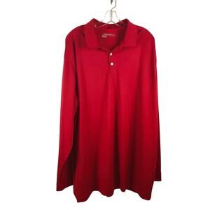 Nike Golf 3XL Long Sleeve Polo Dri-Fit Red Tiger Woods